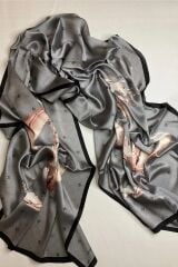 EKOSE C DESEN VUAL İPEK ŞAL GRİ