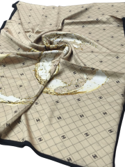 EKOSE C DESEN VUAL İPEK ŞAL GOLD SARI