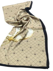 EKOSE C DESEN VUAL İPEK ŞAL GOLD SARI