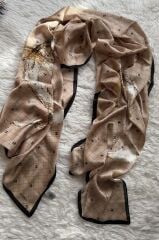 EKOSE C DESEN VUAL İPEK ŞAL GOLD SARI