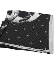 EKOSE C DESEN VUAL İPEK ŞAL SİYAH