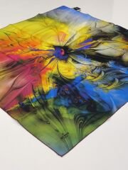 SARAR İNTERVİEW TİVİL İPEK EŞARP EBRU DESEN  10012-7