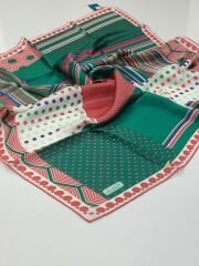 BALSE SURA İPEK EŞARP PUANLI MODEL ZÜMRÜT YEŞİLİ 5003-1