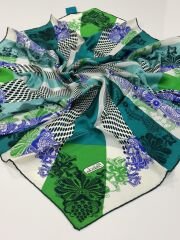 BALSE SURA İPEK EŞARP YEŞİL 5005-1