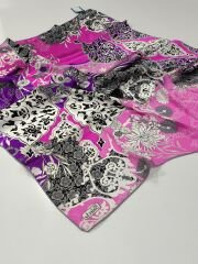 BALSE SURA İPEK EŞARP FUŞYA MOR 5008-1