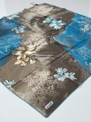 BALSE SURA İPEK EŞARP VİZON KAHVE MAVİ 5011-1