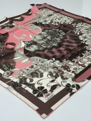 BALSE SURA İPEK EŞARP MERCAN KAHVERENGİ 5018-2