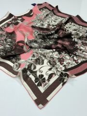 BALSE SURA İPEK EŞARP MERCAN KAHVERENGİ 5018-2