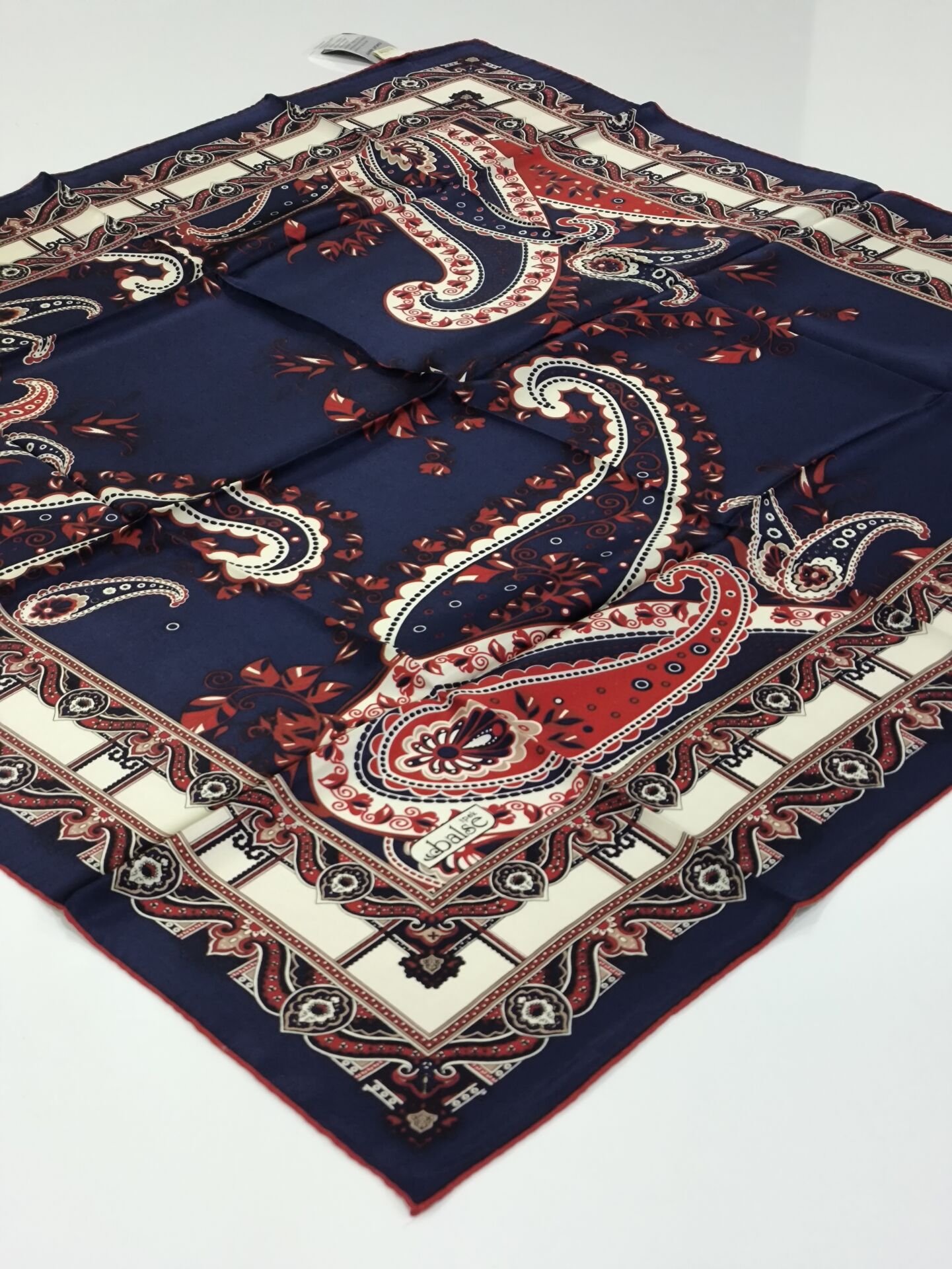 BALSE SURA İPEK EŞARP LACİVERT BORDO 5019-1