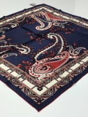 BALSE SURA İPEK EŞARP LACİVERT BORDO 5019-1