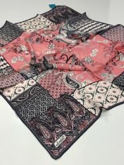 BALSE SURA İPEK EŞARP LACİVERT MERCAN 5020-2