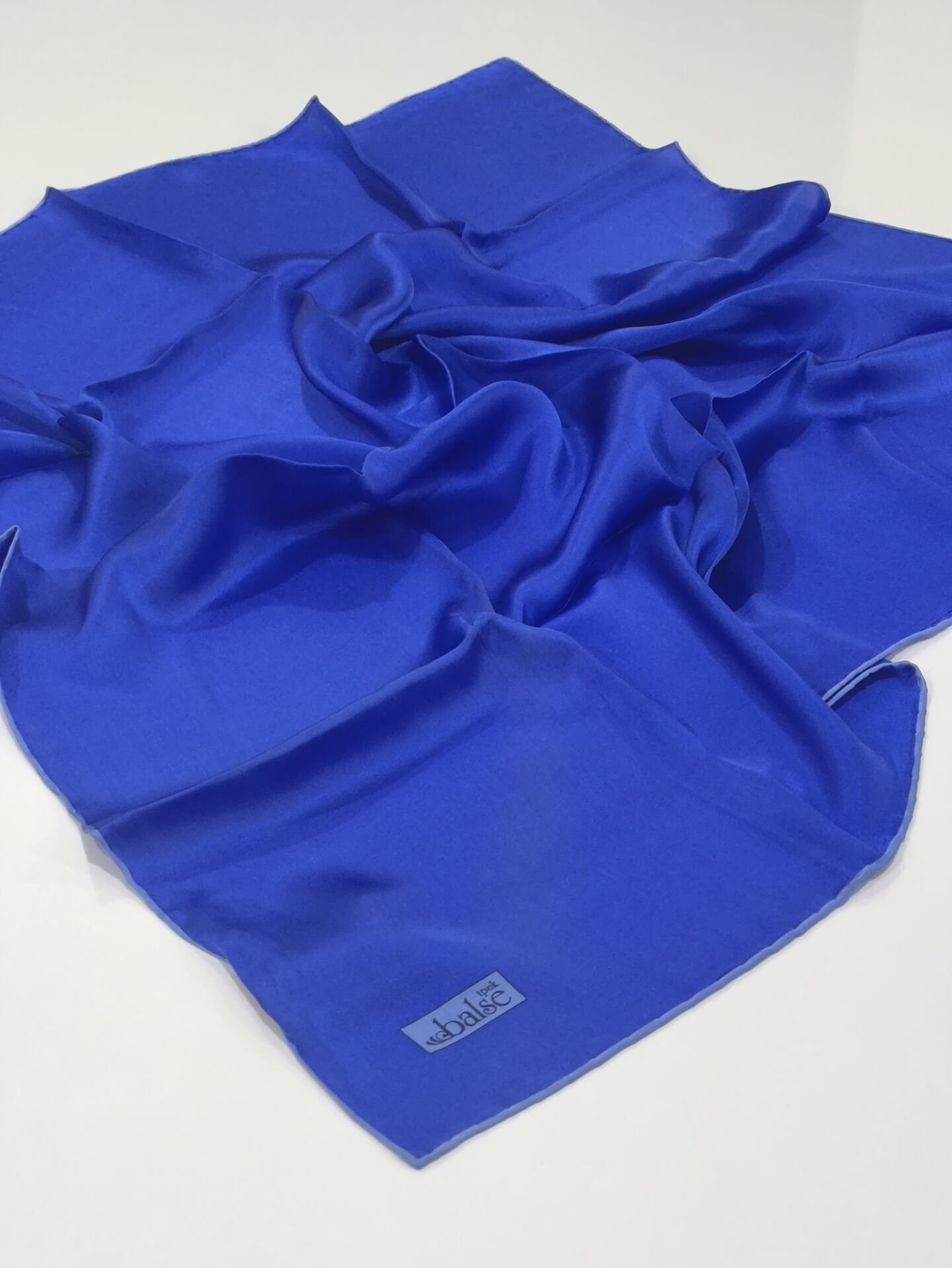 BALSE SURA İPEK EŞARP SAKS MAVİ 6000-2