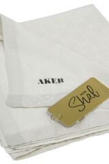 AKER MONOGRAM JAKAR EŞARP 6060950-913 KIRIK BEYAZ