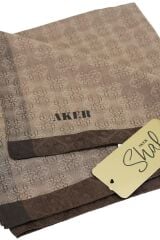 AKER MONOGRAM JAKAR EŞARP 6060950-931 KAHVERENGİ