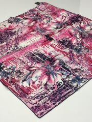 BALSE SURA İPEK EŞARP LACİVERT FUŞYA 5021-1