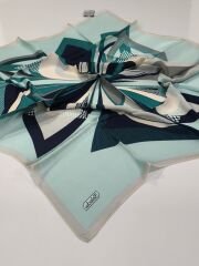 BALSE SURA İPEK EŞARP MİNT YEŞİL LACİVERT 5022-2