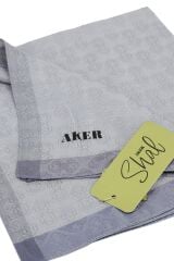 AKER MONOGRAM JAKAR EŞARP 6060950-971 GRİ
