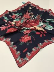 BALSE SURA İPEK EŞARP LACİVERT BORDO 5024-2