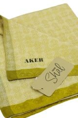 AKER MONOGRAM JAKAR EŞARP 6060950-961 KÜF YEŞİLİ