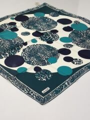 BALSE SURA İPEK EŞARP LEOPAR DESEN PETROL LACİVERT 5028-3