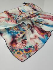 BALSE SURA İPEK EŞARP TURUNCU SARI YEŞİL 5029-4