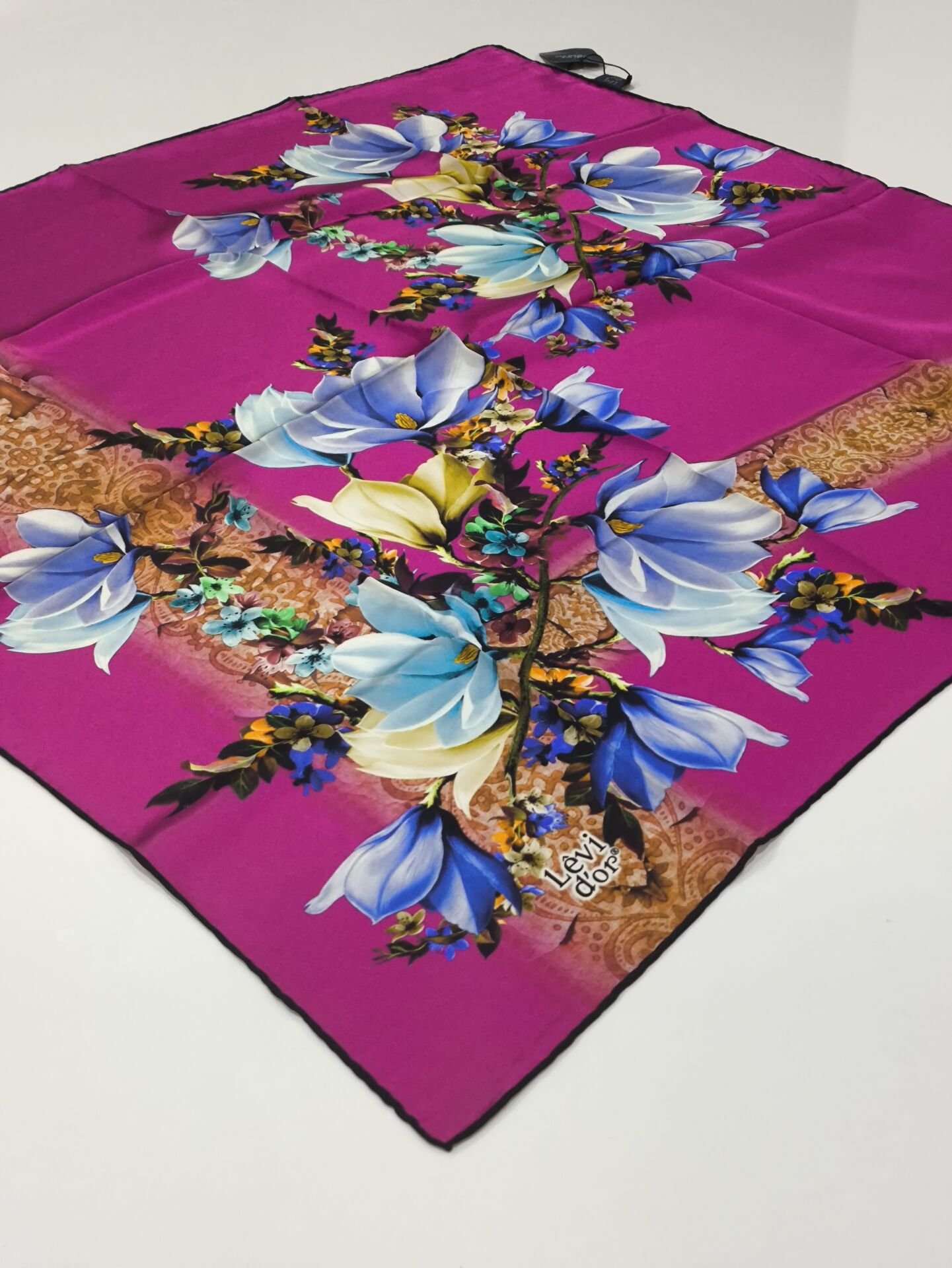 LEVİDOR SURA İPEK EŞARP FUŞYA 9002-1