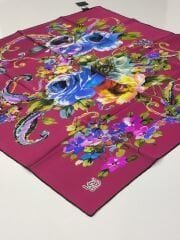 LEVİDOR SURA İPEK EŞARP FUŞYA 9004-1