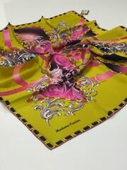 MADAME CARİNA SURA İPEK EŞARP YAĞ YEŞİLİ 3003-01