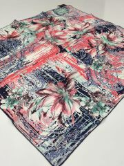 BALSE SURA İPEK EŞARP LACİVERT YEŞİL 5021-2