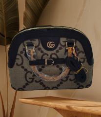 GUCCİ BÜYÜK G DESENLİ BAYAN ÇANTA VİZON SİYAH