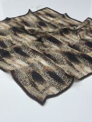 GLAMOURIA NEVA EŞARP LEOPAR DESEN 1 KAHVE KREM