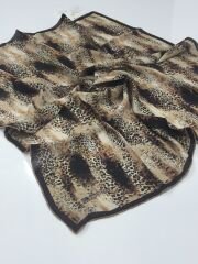 GLAMOURIA NEVA EŞARP LEOPAR DESEN 1 KAHVE KREM
