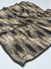 GLAMOURIA NEVA EŞARP LEOPAR DESEN 1 KAHVE KREM