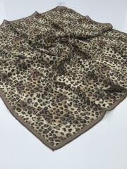 GLAMOURIA NEVA EŞARP LEOPAR DESEN 2 SÜTLÜ KAHVE SİYAH