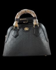 GUCCİ KÜÇÜK G DESENLİ BAYAN ÇANTA PARLAK SİYAH