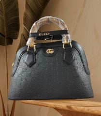 GUCCİ KÜÇÜK G DESENLİ BAYAN ÇANTA PARLAK SİYAH