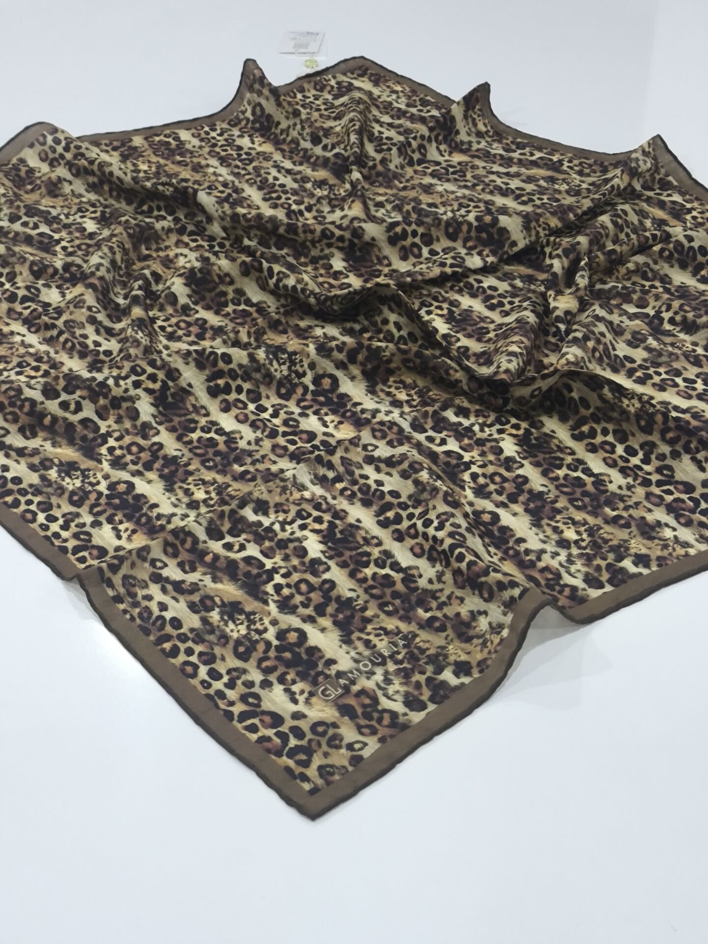 GLAMOURIA NEVA EŞARP LEOPAR DESEN 3 TABA KREM