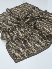 GLAMOURIA NEVA EŞARP LEOPAR DESEN 3 TABA KREM