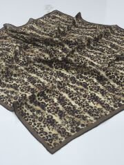 GLAMOURIA NEVA EŞARP LEOPAR DESEN 3 TABA KREM
