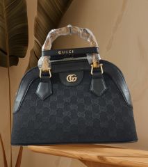 GUCCİ KÜÇÜK G DESENLİ BAYAN ÇANTA  SİYAH ANTRASİT