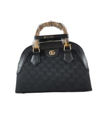 GUCCİ KÜÇÜK G DESENLİ BAYAN ÇANTA  SİYAH ANTRASİT