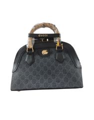 GUCCİ KÜÇÜK G DESENLİ BAYAN ÇANTA  SİYAH ANTRASİT