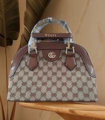 GUCCİ KÜÇÜK G DESENLİ BAYAN ÇANTA  VİZON KAHVE