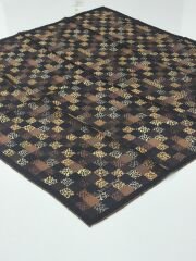 GLAMOURIA NEVA EŞARP KARE  LEOPAR DESEN 5 SİYAH KREM KAHVE