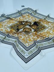 LABUTİK VAROK MODEL TİVİL EŞARP BEYAZ