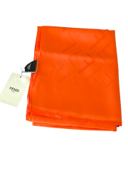 FENDİ F DESEN İPEK JAKARLI ŞAL TURUNCU