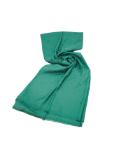 FENDİ F DESEN İPEK JAKARLI ŞAL KOYU ZÜMRÜT YEŞİLİ