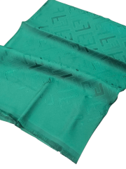 FENDİ F DESEN İPEK JAKARLI ŞAL KOYU ZÜMRÜT YEŞİLİ