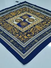 LABUTİK VAROK MODEL TİVİL EŞARP KREM LACİVERT