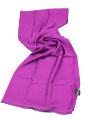 FENDİ F DESEN İPEK JAKARLI ŞAL MÜRDÜM